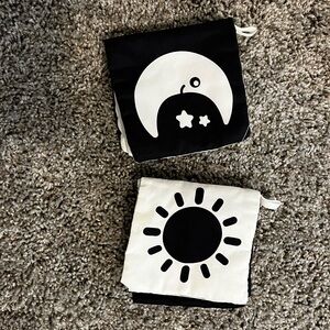 Black and White Kids Soft Cloth Book - washable